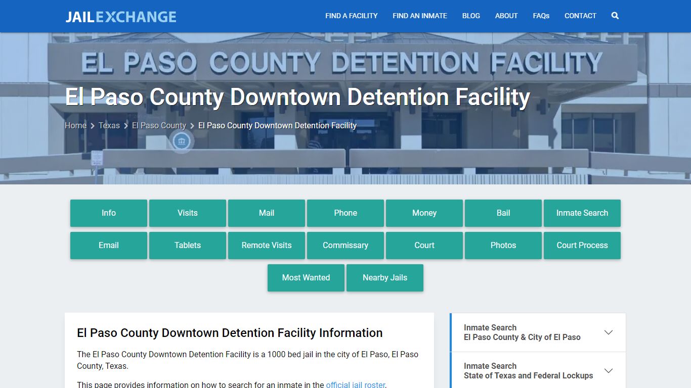 El Paso County Downtown Detention Facility - Jail Exchange